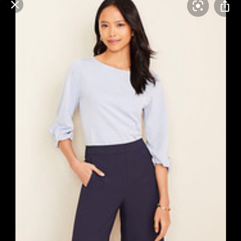 Ann Taylor Twist Sleeve Top
